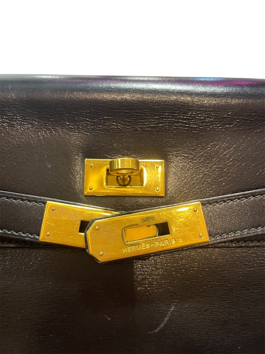 Hermès Bag - Kelly 35 - Black Leather - France - 1990-photo-5