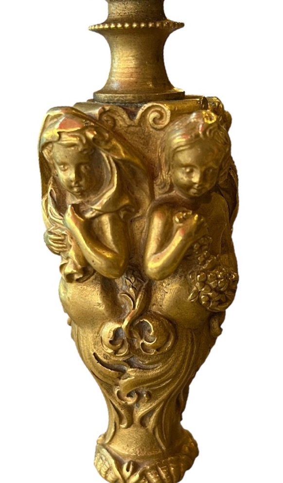 Pair Of Candlesticks—bronze—putti—france—19th Century -photo-2