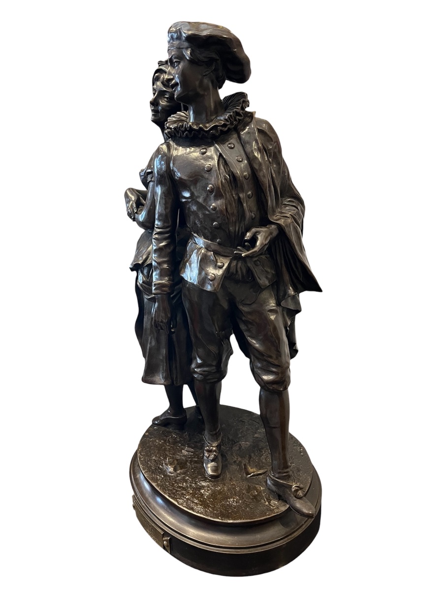 Sculpture bronze - « le dépit amoureux » - J. Osbach - France - XIX ème -photo-3
