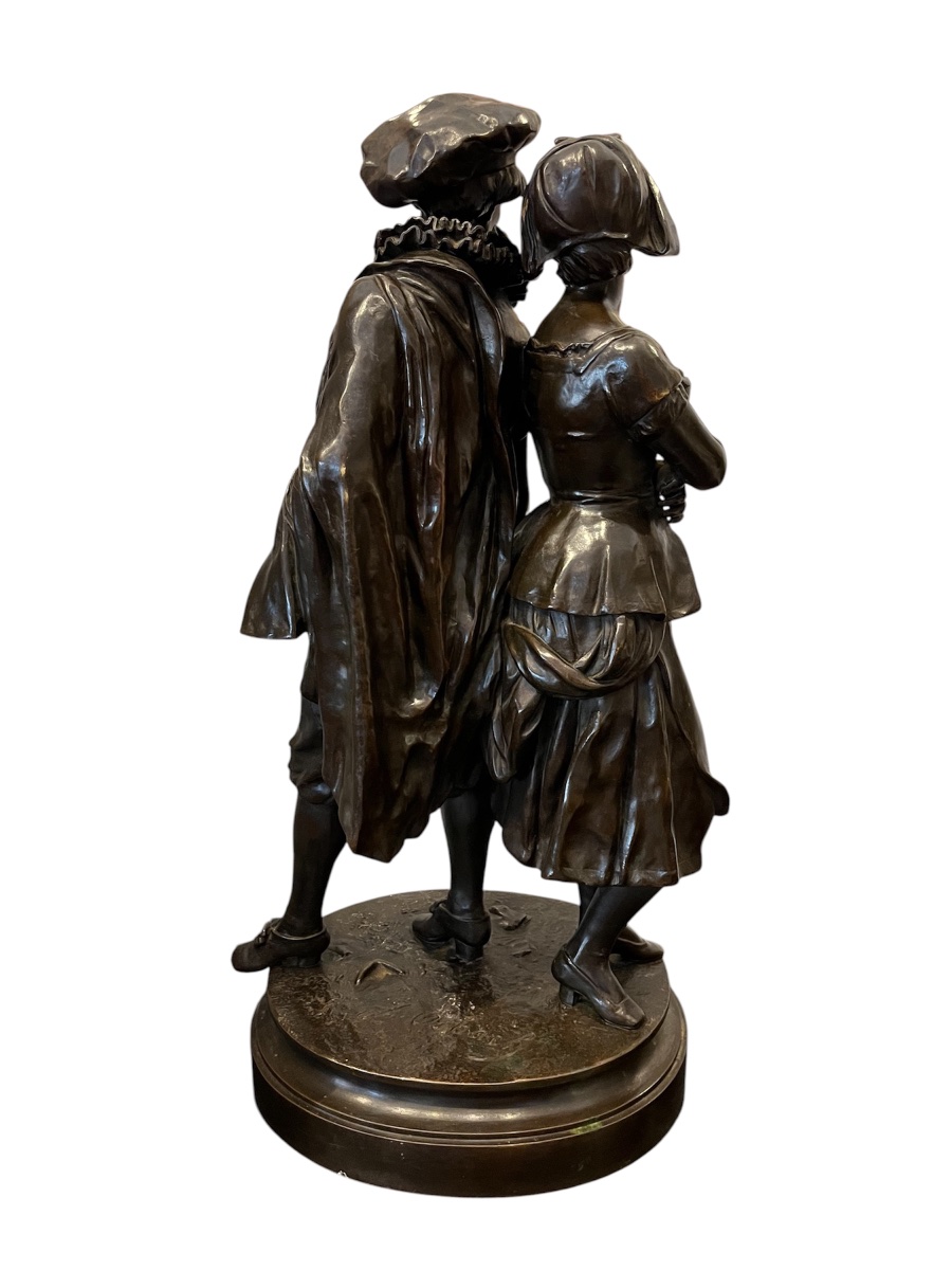 Sculpture bronze - « le dépit amoureux » - J. Osbach - France - XIX ème -photo-3
