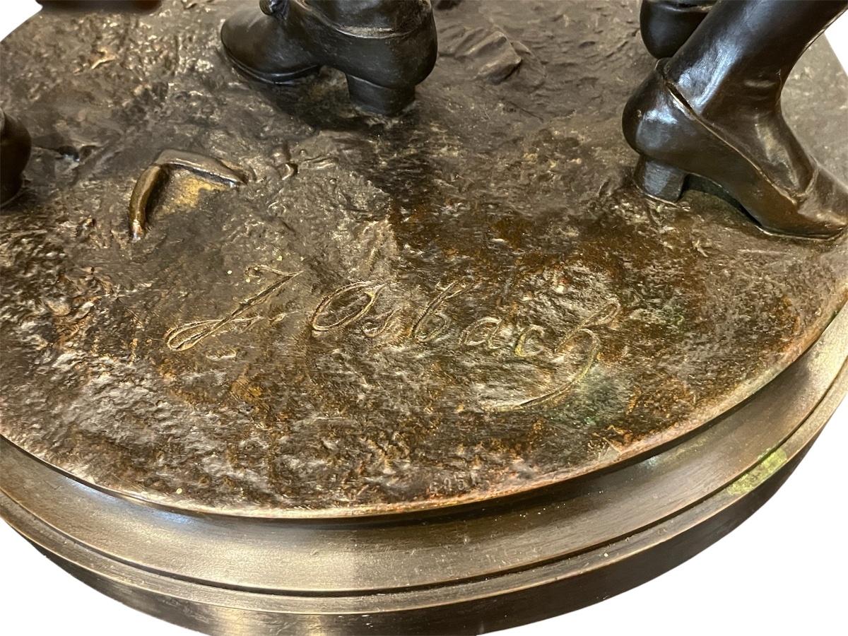 Sculpture bronze - « le dépit amoureux » - J. Osbach - France - XIX ème -photo-5