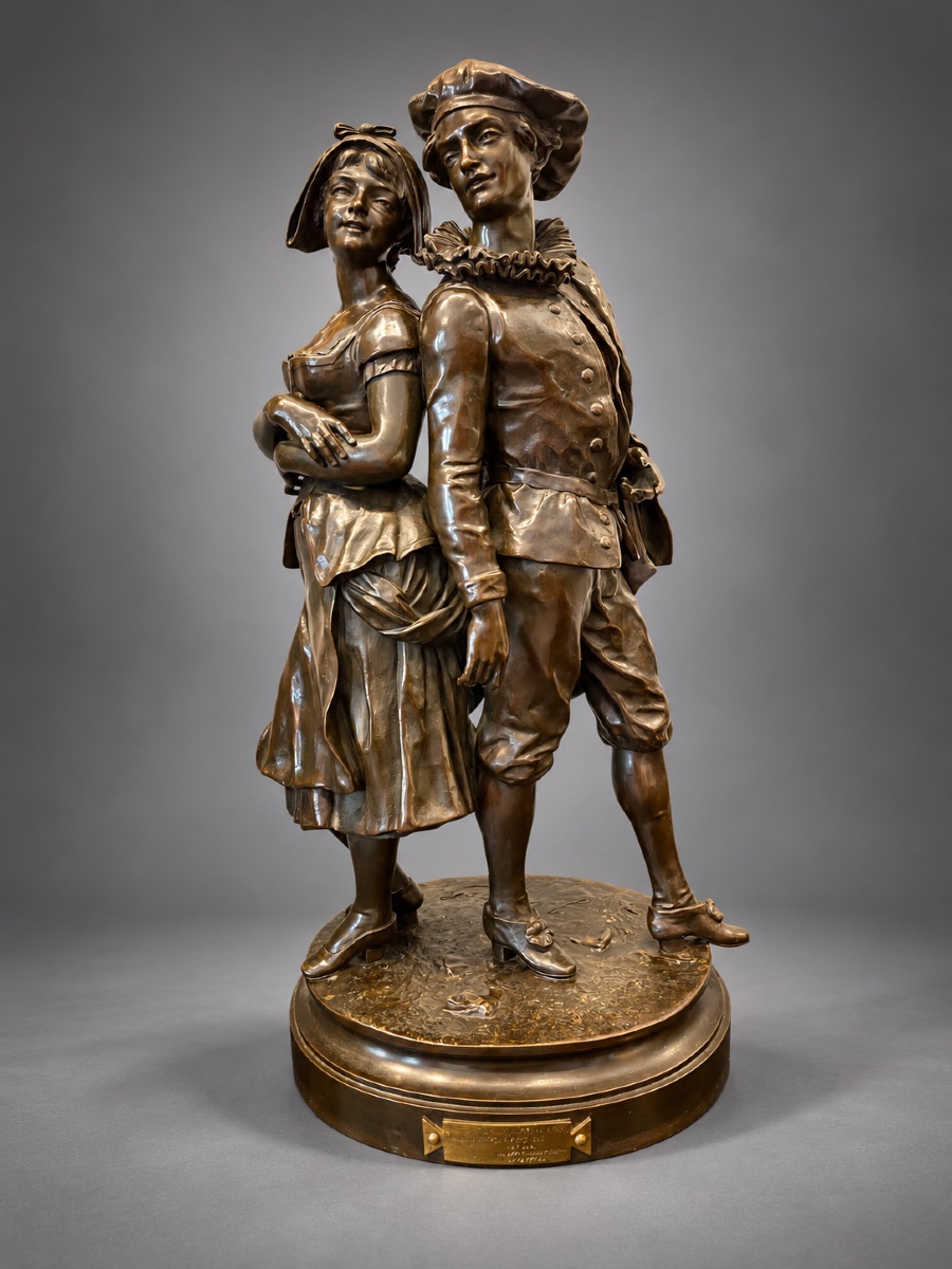Sculpture bronze - « le dépit amoureux » - J. Osbach - France - XIX ème 