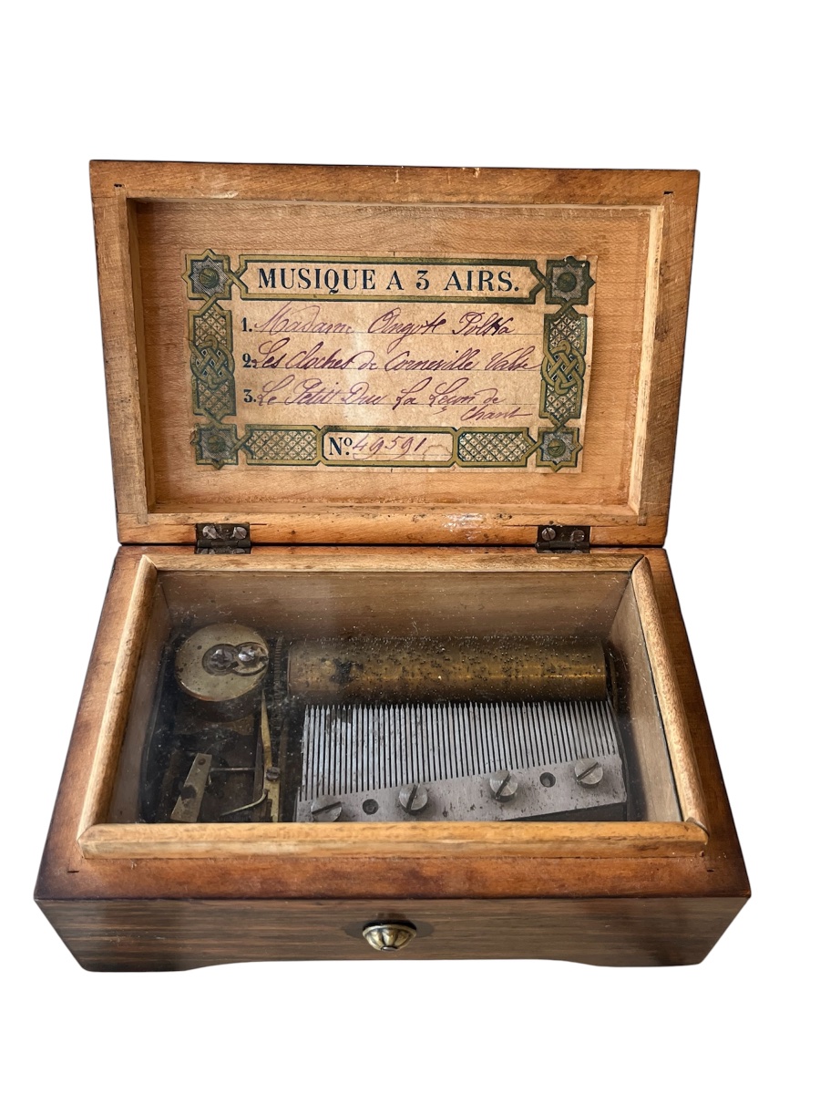 Music Box—cylinder—3 Tunes—france—19th Century -photo-4