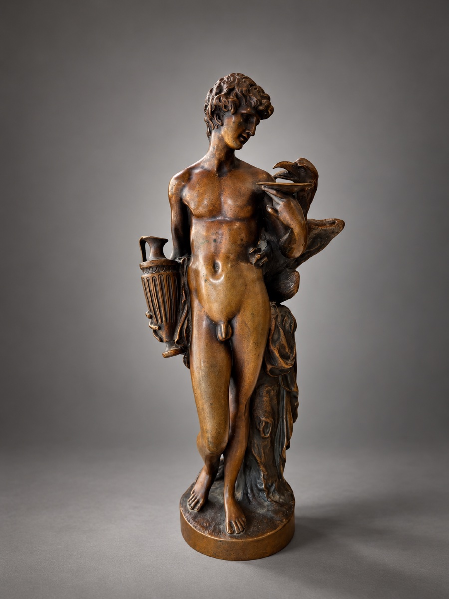 Sculpture - Bronze - Ganymede - France - 19th Century