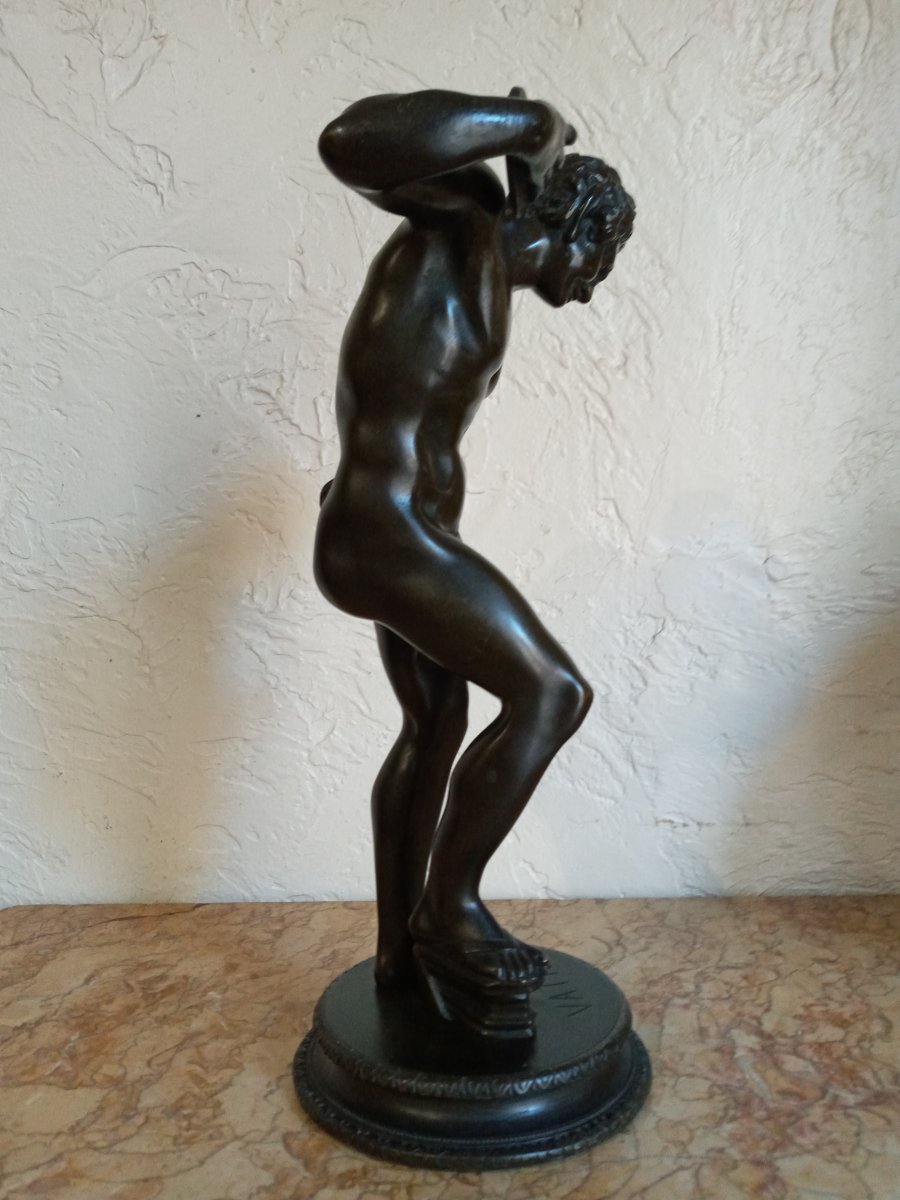 Sculpture Bronze - Faune Aux Cymbales - XIX ème-photo-1