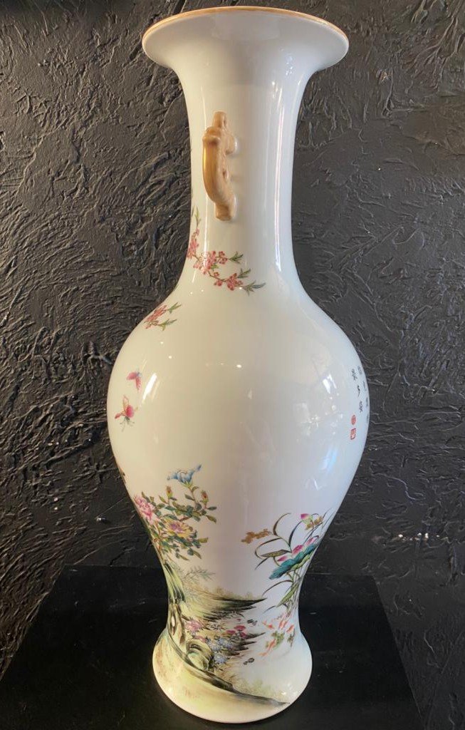 Vase Balustre - Porcelaine  - Chine - XX ème -photo-4