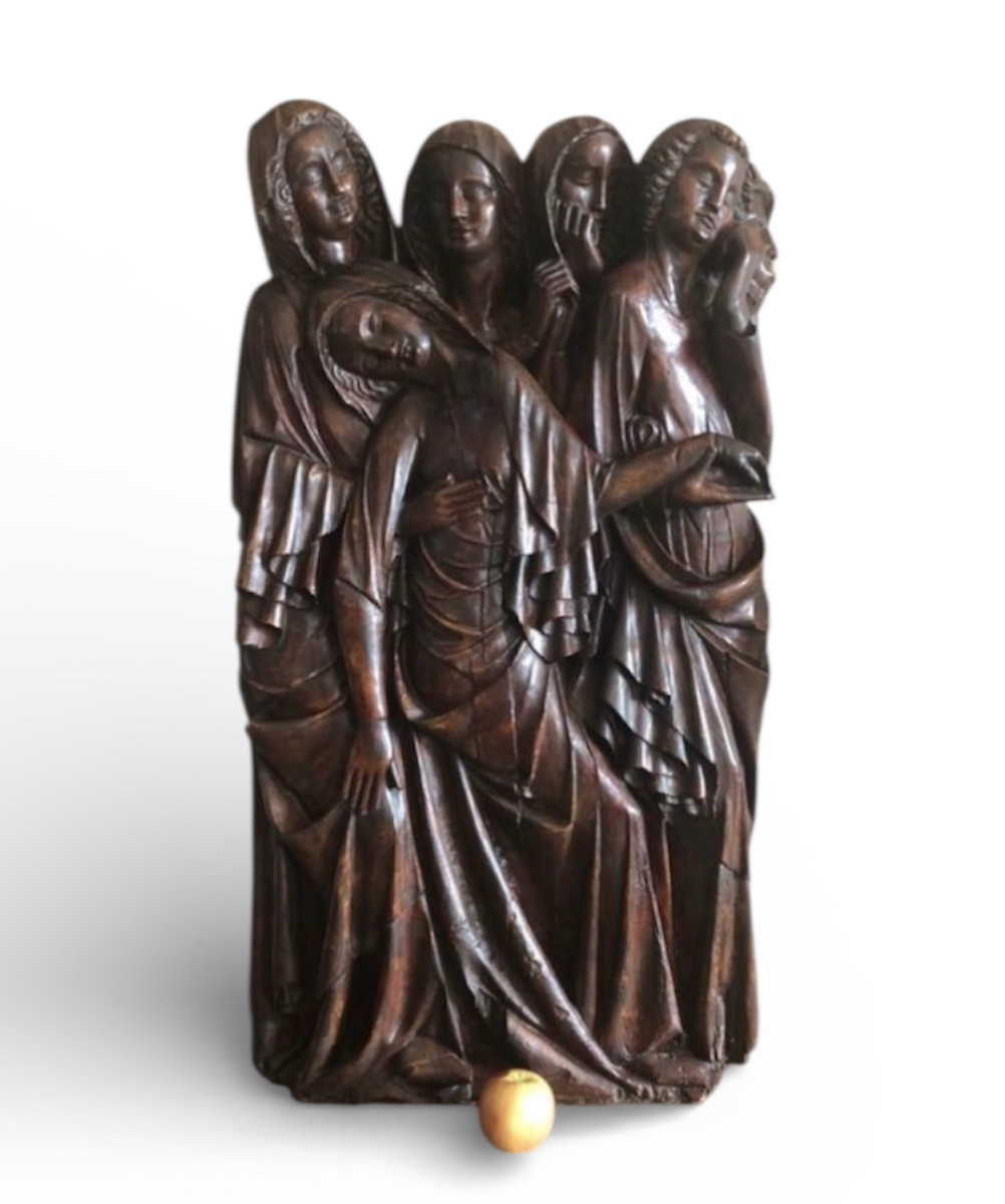 Pâmoison Of The Virgin Plaster Height 105cm France XXth