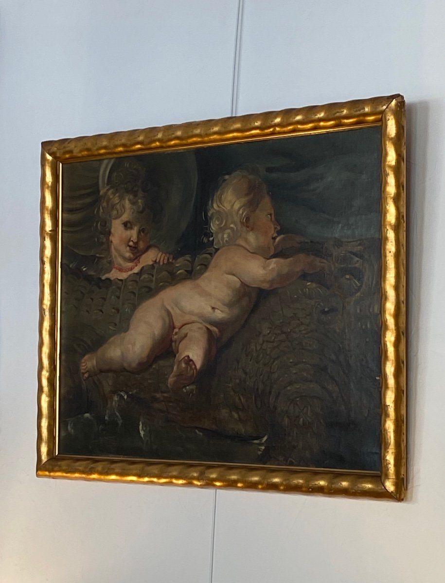 Important Tableau - D’après Pierre Paul Rubens -  École Flamande - XIX ème 