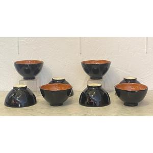 Set Of 8 Bowls - Ceramic - Madoura - Vallauris - France - XXth