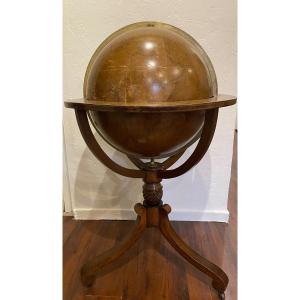 Parquet Globe - Wood - J. Newton - England - 19th Century