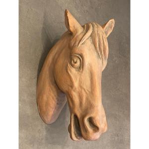 Important Sculpture - Terracotta - Horse - France - 20th Century 