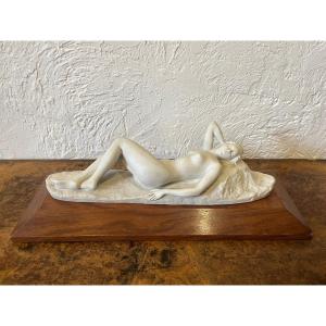 Biscuit Sculpture - Naked Woman - Ary Bitter - France - 20th Century 