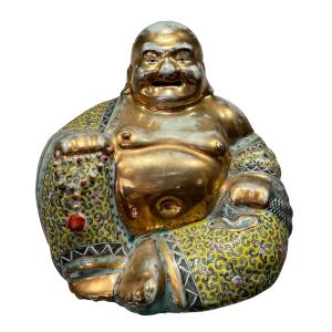 Laughing Buddha - Famille Rose - China - 20th Century 