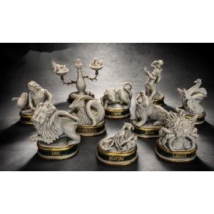 Porcelain Zodiac Sculptures – Mangani, Italy, Circa 1970