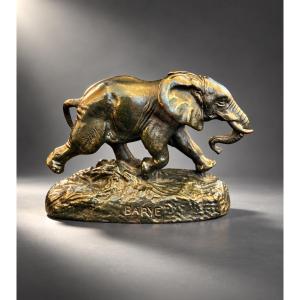 Sculpture bronze - éléphant - Barye - Barbedienne - France - XIX ème