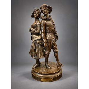 Sculpture bronze - « le dépit amoureux » - J. Osbach - France - XIX ème