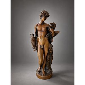 Sculpture - Bronze - Ganymede - France - 19th Century