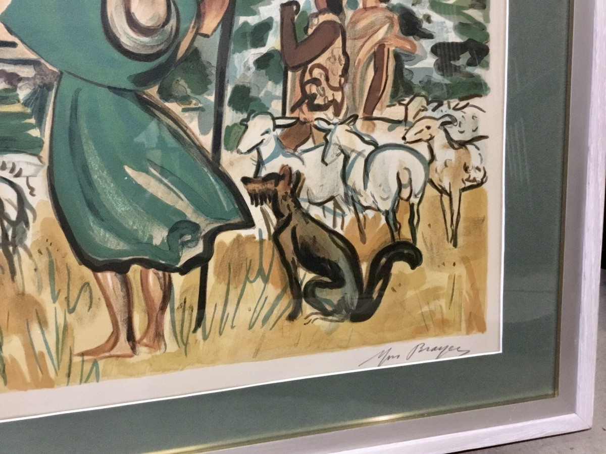 Lithographie De Yves Brayer-photo-2