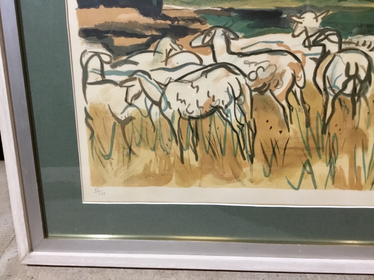 Lithographie De Yves Brayer-photo-3