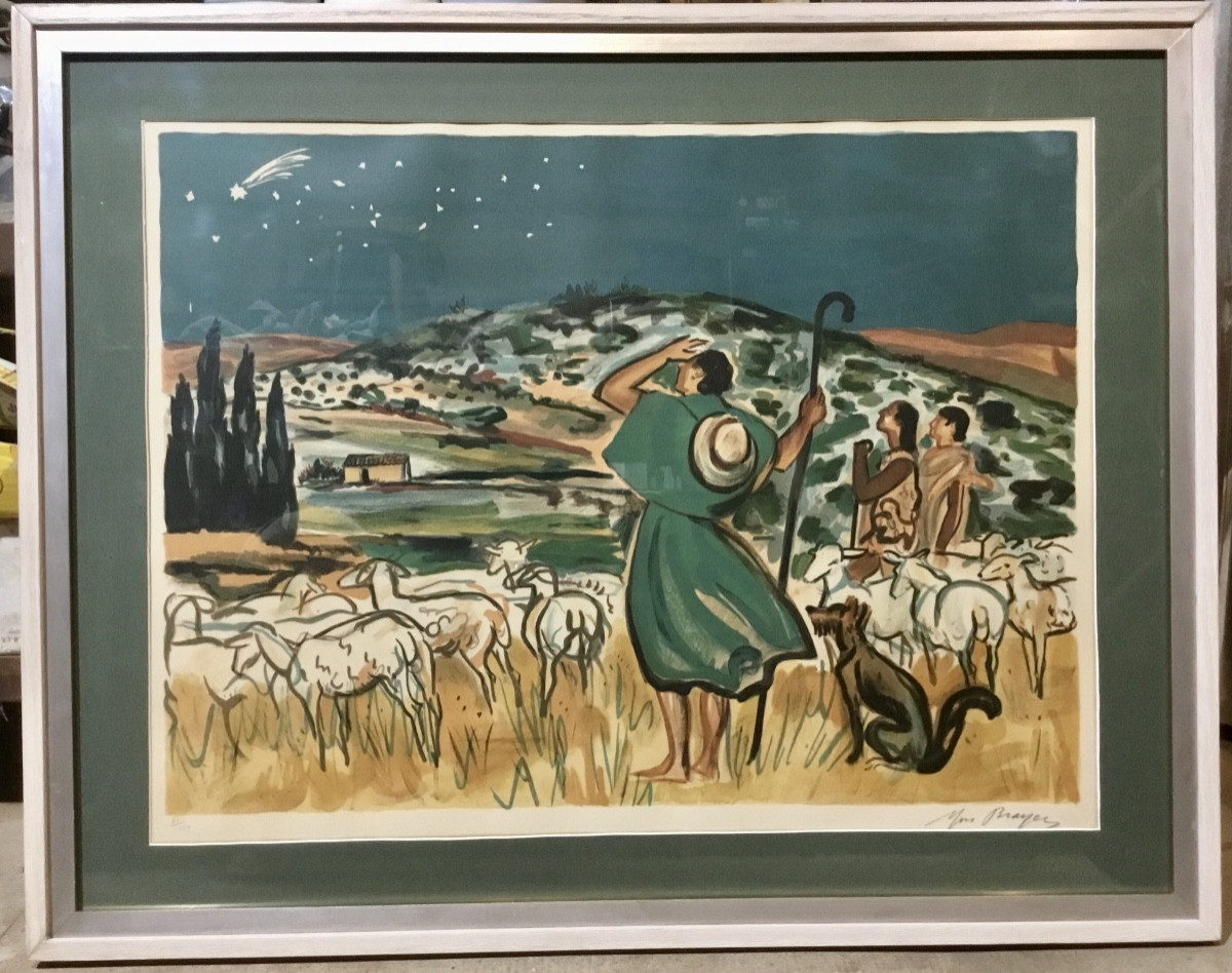 Lithographie De Yves Brayer-photo-3