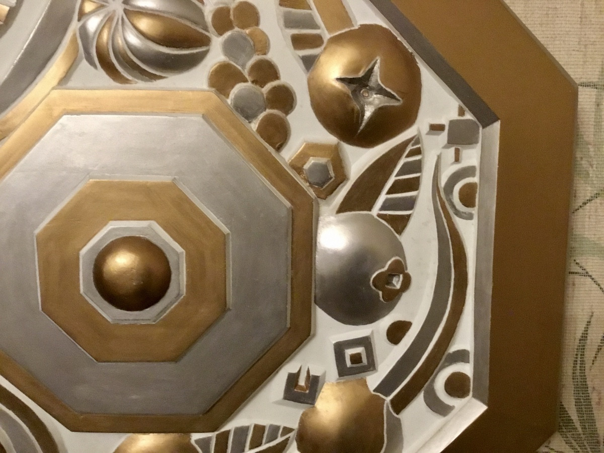 Art Deco Wall Sconce And Rosette -photo-2