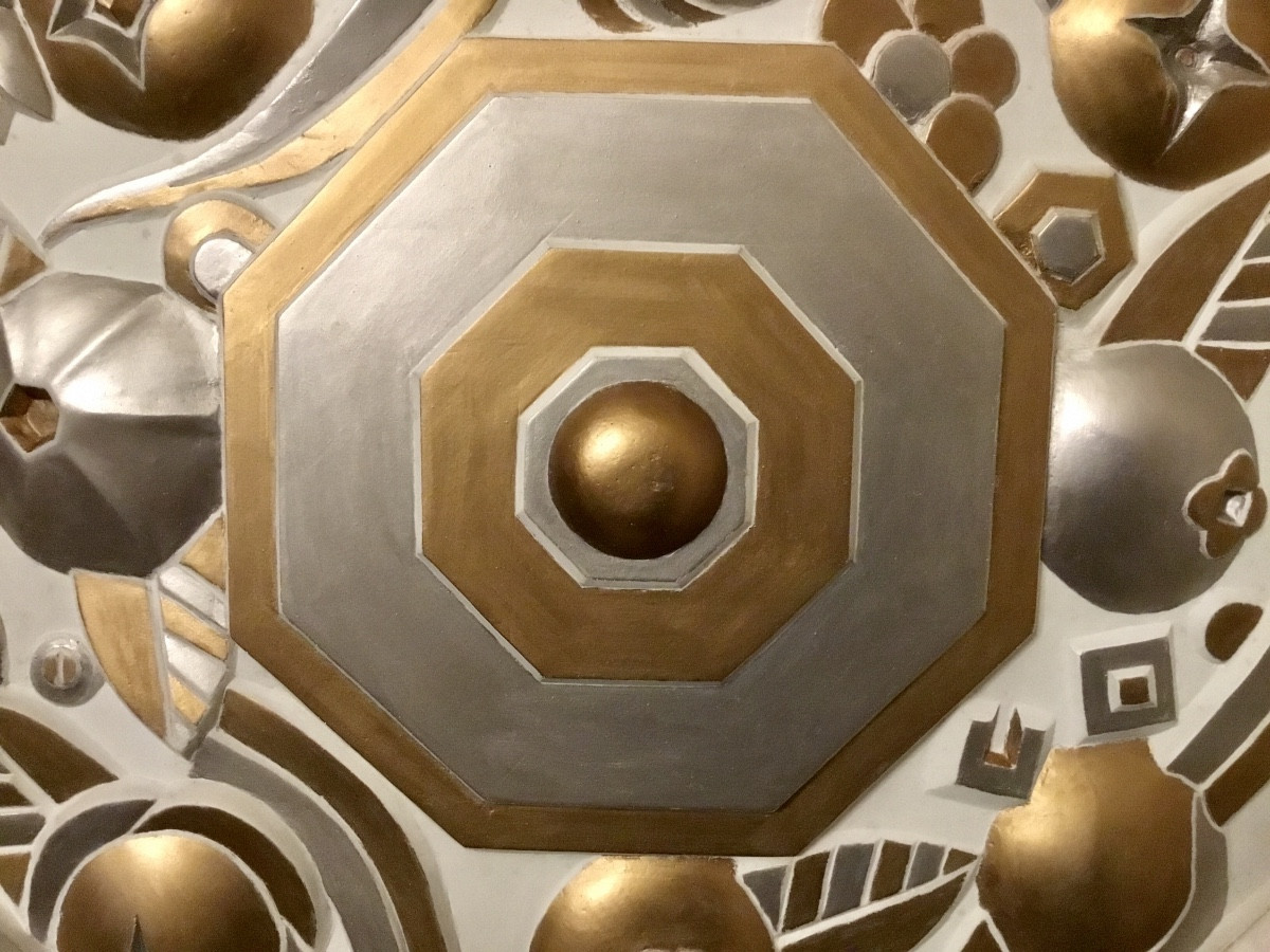 Art Deco Wall Sconce And Rosette -photo-3