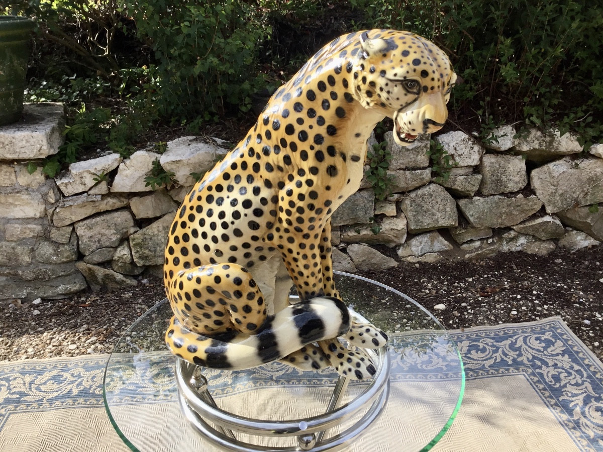 Guépard en céramique 
