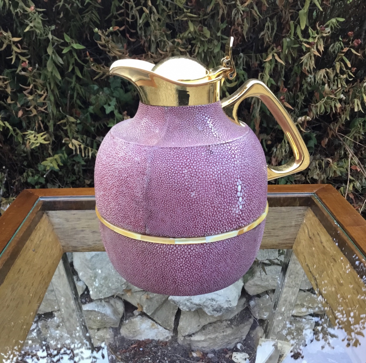 This One-of-a-kind Piece Features A Jug Lined With Stingray Leather.