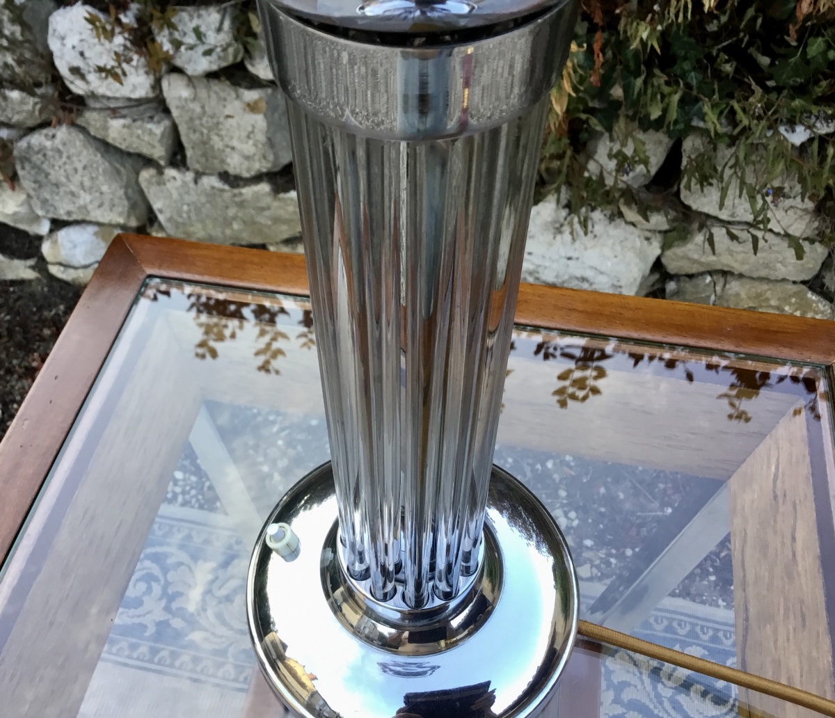 Vintage Art Deco Tulip Lamp-photo-2