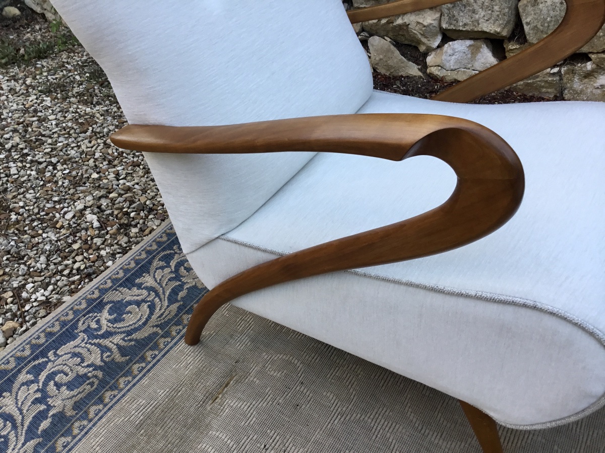 Pair Of 1950s Armchairs By Italian Designer Paolo Buffa-photo-3