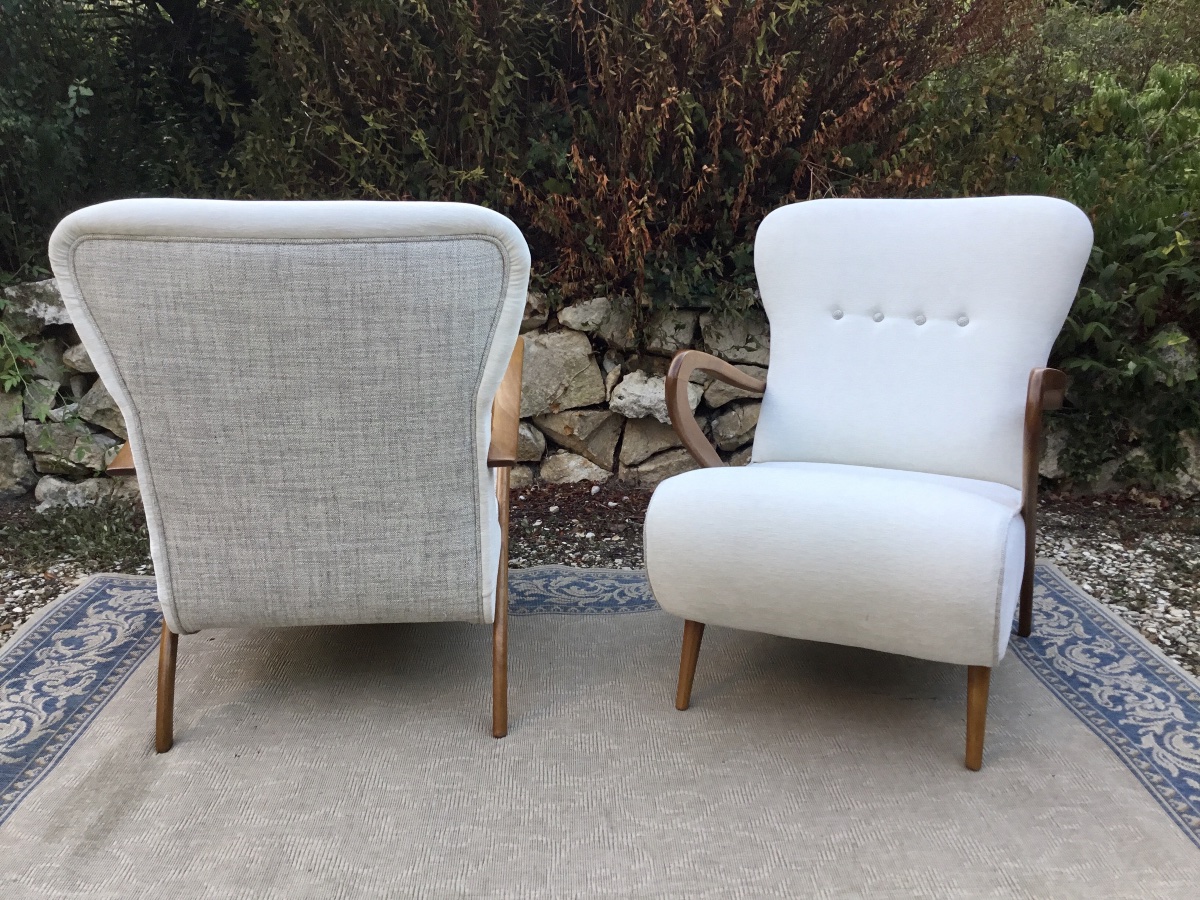 Pair Of 1950s Armchairs By Italian Designer Paolo Buffa-photo-4