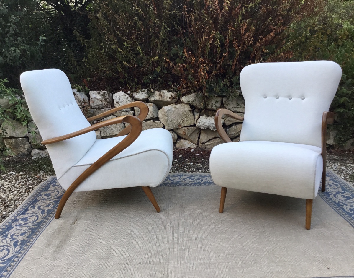 Pair Of 1950s Armchairs By Italian Designer Paolo Buffa