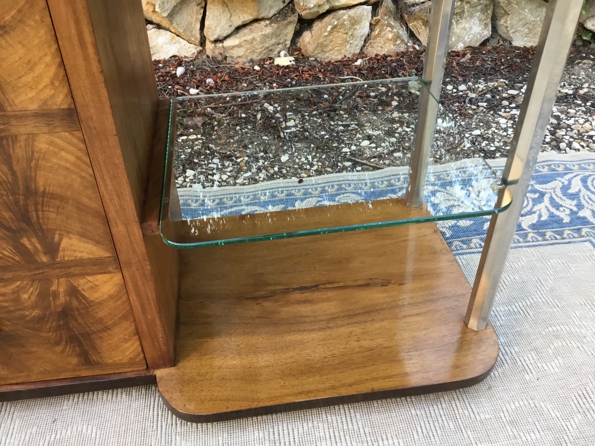 Asymmetrical Art Deco Bar Made Of Walnut-photo-4