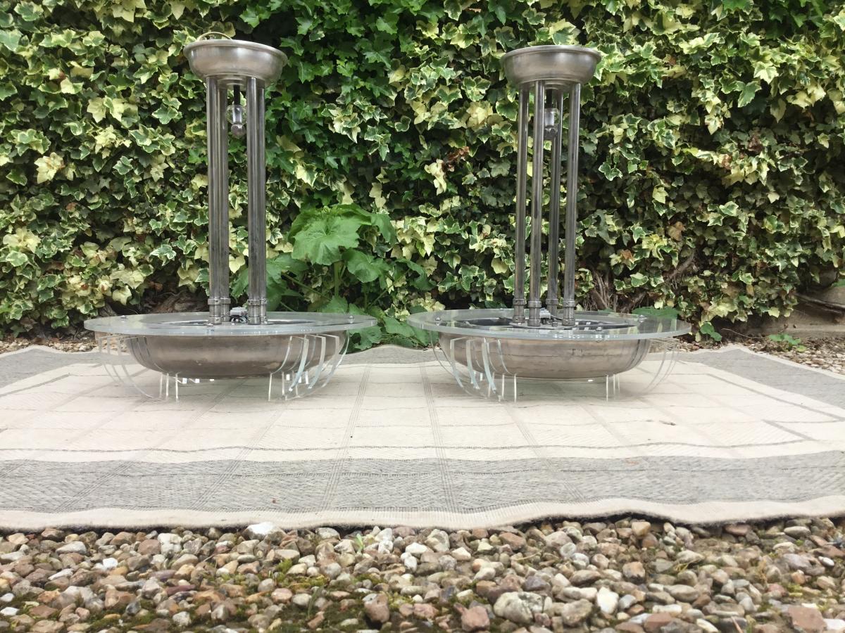 Pair Of Art Deco Chandeliers