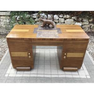 Bureau à caissons double face d’époque Art-Déco