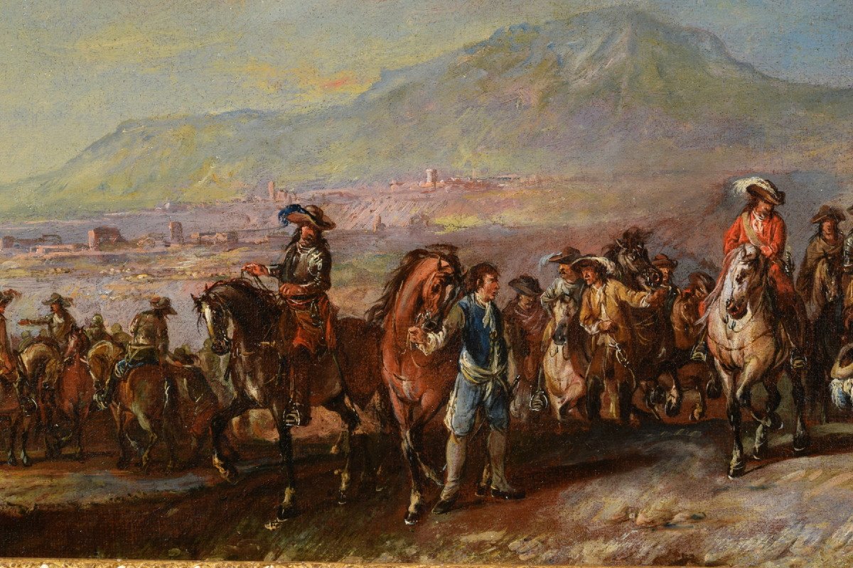 Francesco Simonini (1686 - 1766) - Le Repos Et La Marche Des Soldats-photo-5