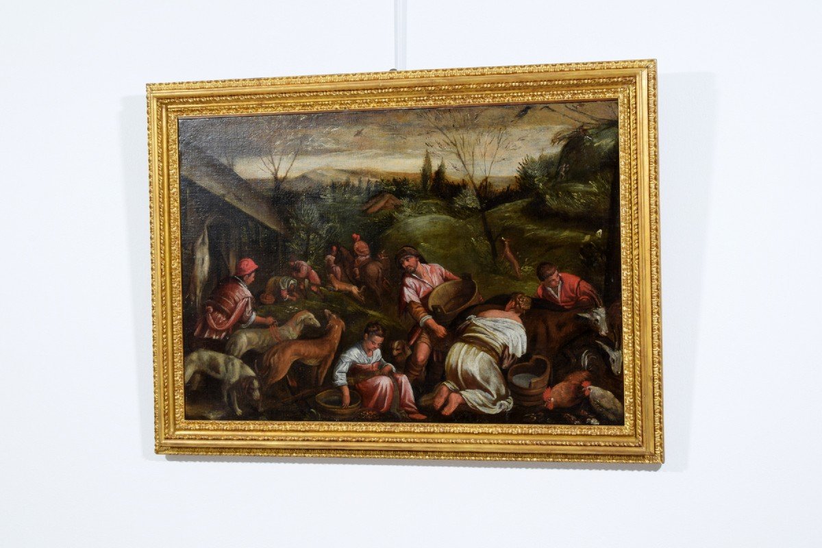 Disciple De Jacopo Bassano, Allégorie Du Printemps, XVIIe Siècle-photo-2