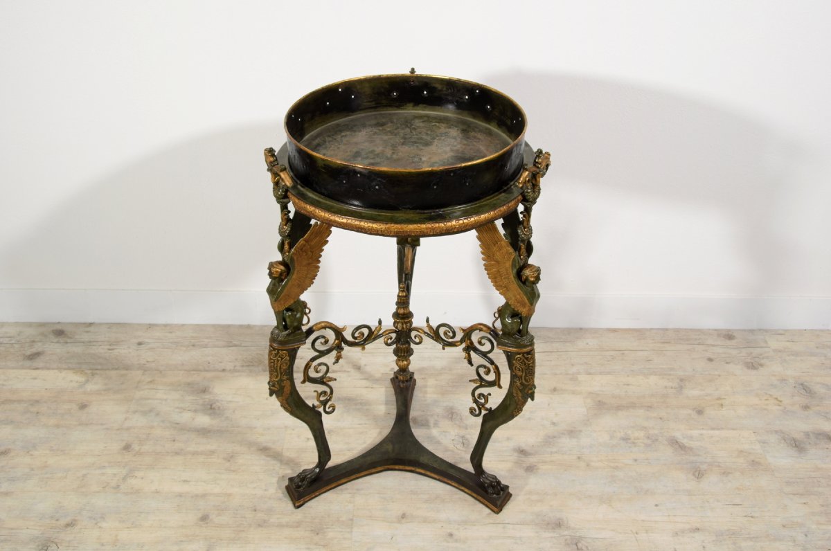  19th Century, French Bronze Planter Or Gueridon-photo-1