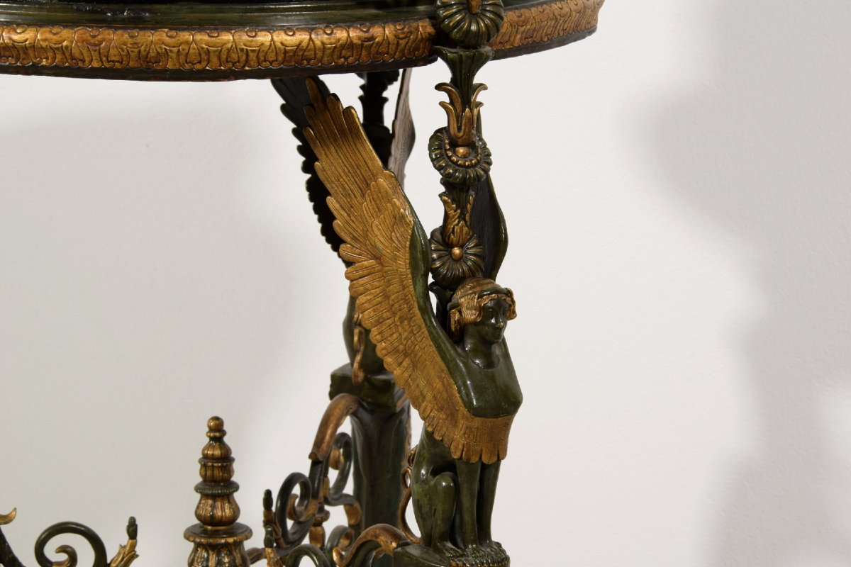  19th Century, French Bronze Planter Or Gueridon-photo-3