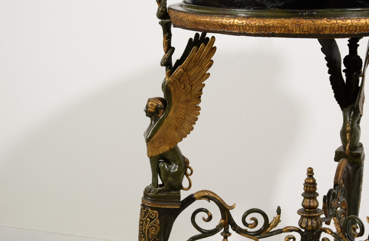  19th Century, French Bronze Planter Or Gueridon-photo-4
