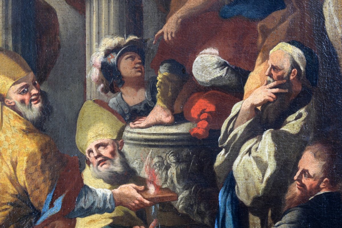 18th Century, Italian Painting With Saint Nicholas And The Miracle Of The Brick-photo-4