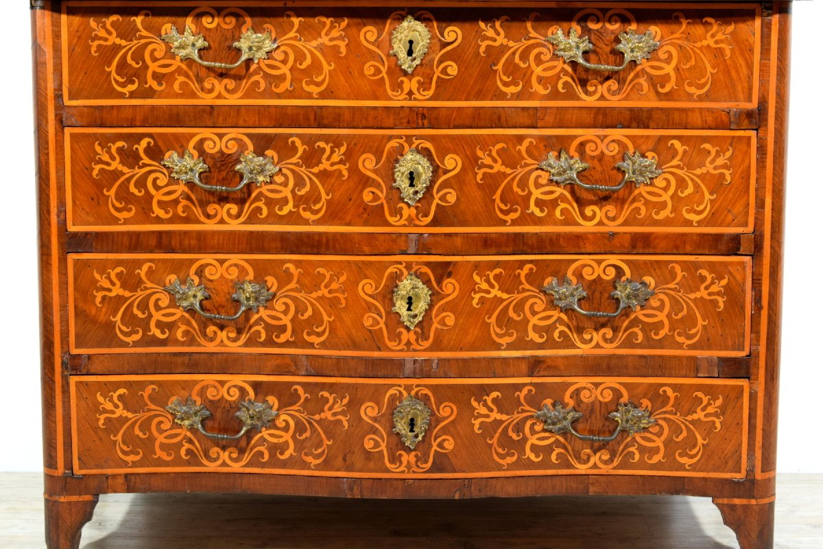 Commode Plaquée Et Marquetée, Piémont, Milieu Du XVIIIe Siècle-photo-8