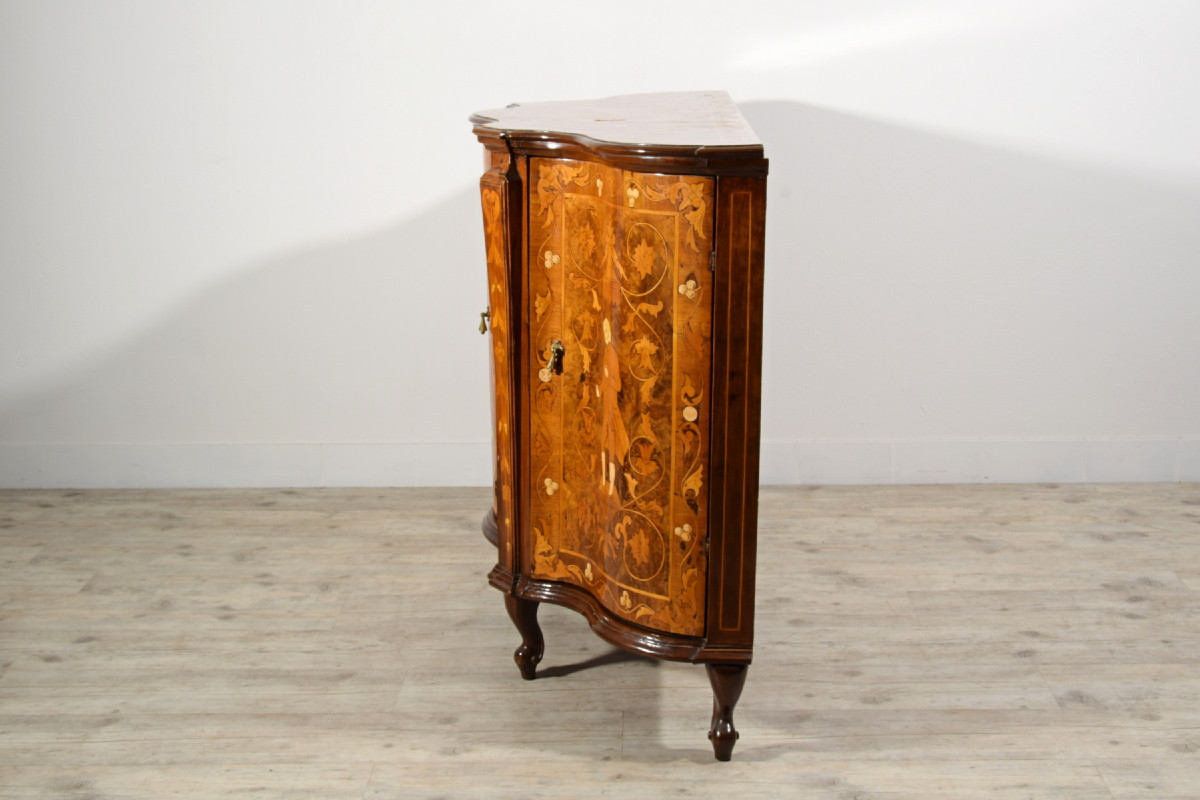 Crédence en bois marquetée, Vénétie, XIXe siècle, style Louis XV-photo-2