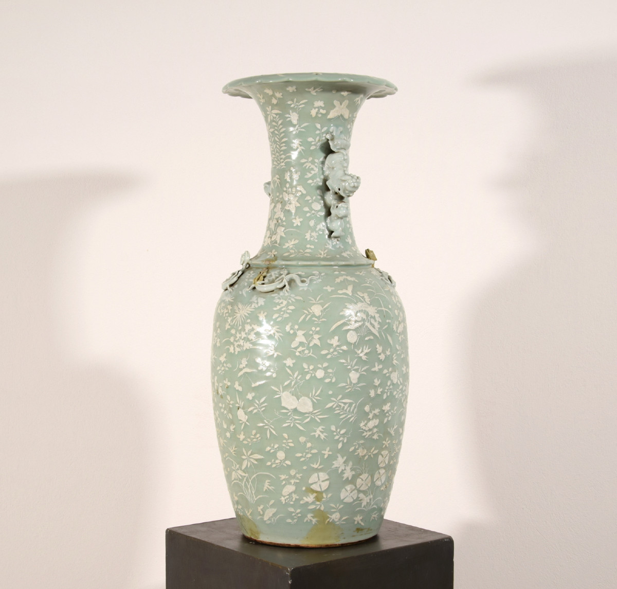 Grand vase en porcelaine céladon, Chine, XIXe siècle-photo-3