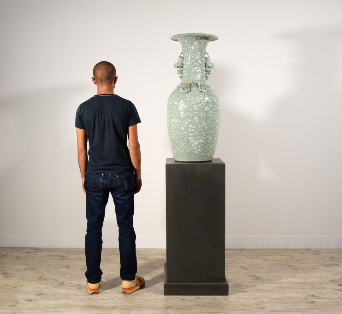 Grand vase en porcelaine céladon, Chine, XIXe siècle-photo-6