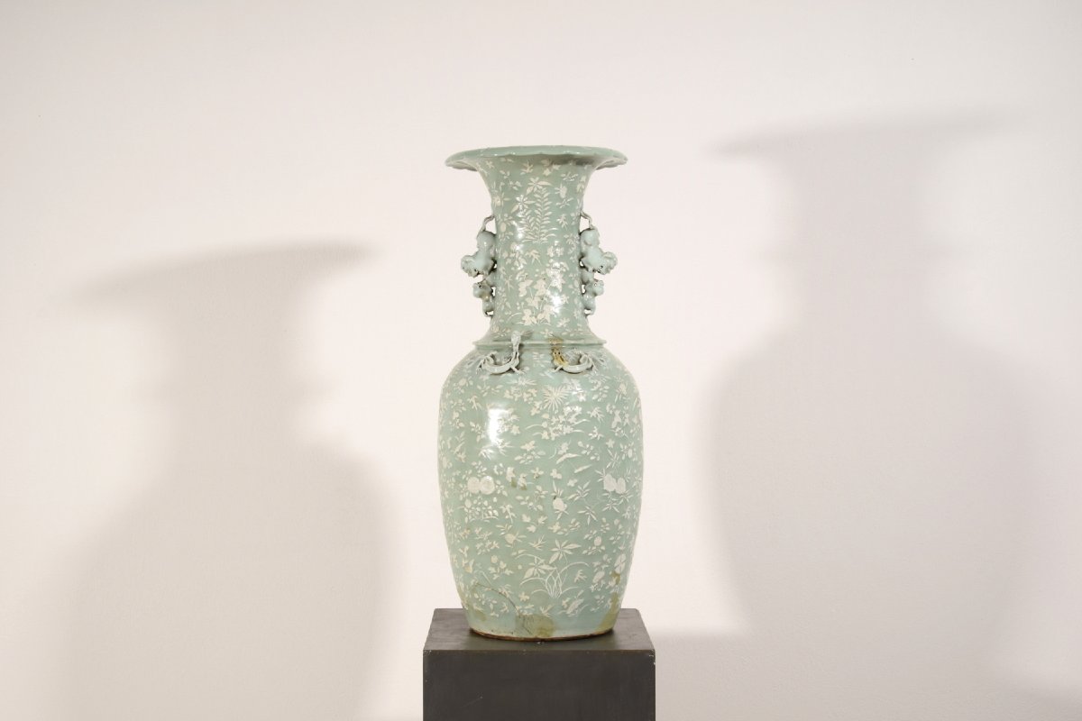Grand vase en porcelaine céladon, Chine, XIXe siècle-photo-7
