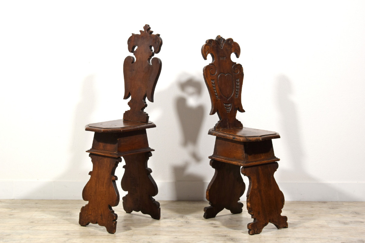 Two Walnut Stools, Tuscany, Early 18th Century-photo-3