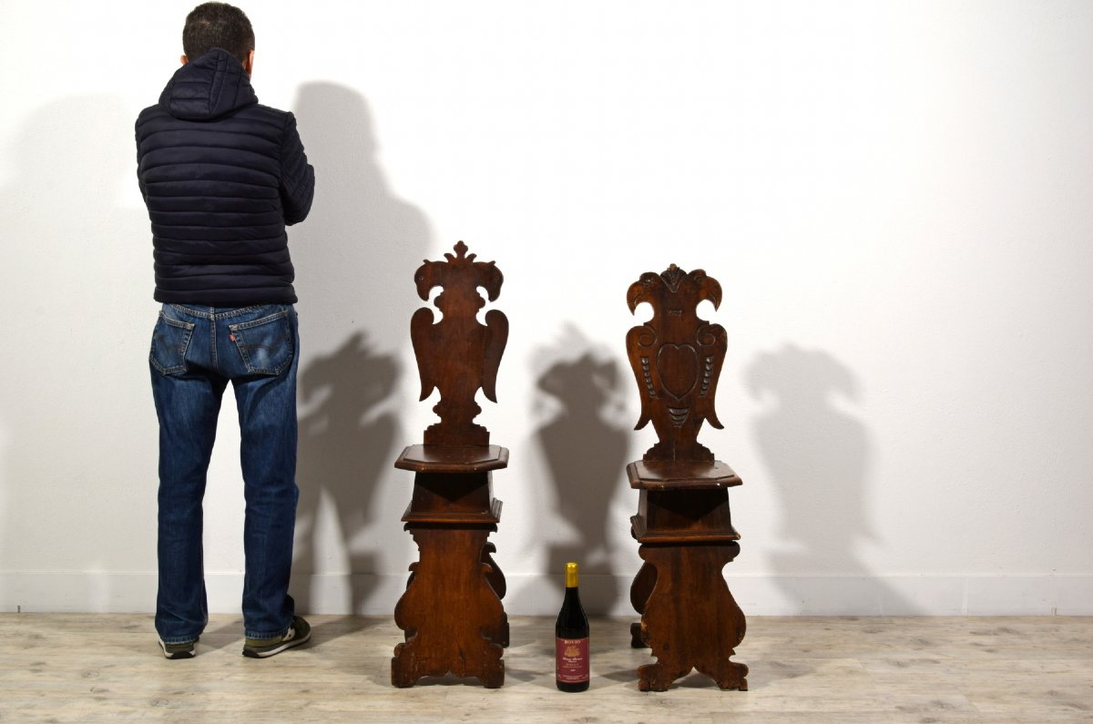 Two Walnut Stools, Tuscany, Early 18th Century-photo-6