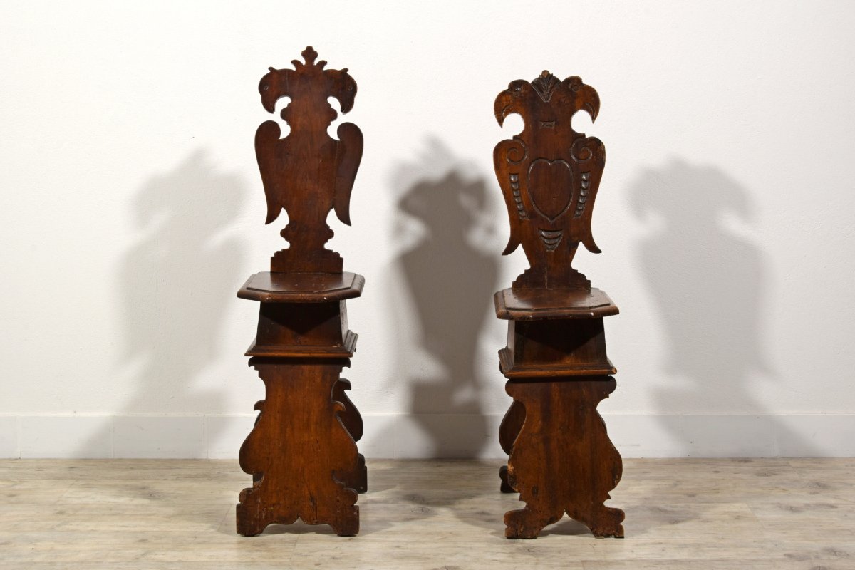 Two Walnut Stools, Tuscany, Early 18th Century-photo-7