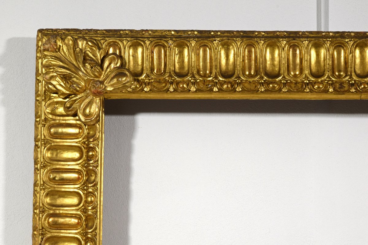 18th Century, Pair Of Tuscany Baroque Carved And Giltwood Frames-photo-2